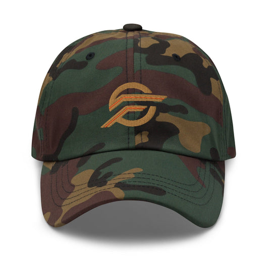 Embroidered logo Dad hat Camo