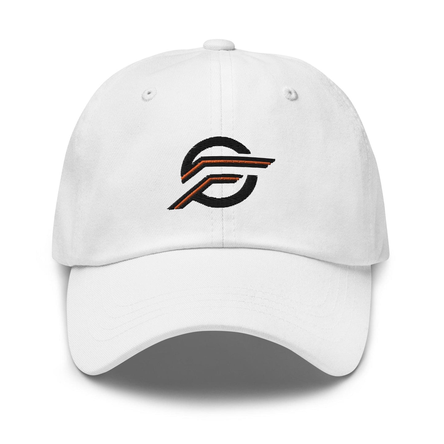 Embroidered logo Dad Hat White